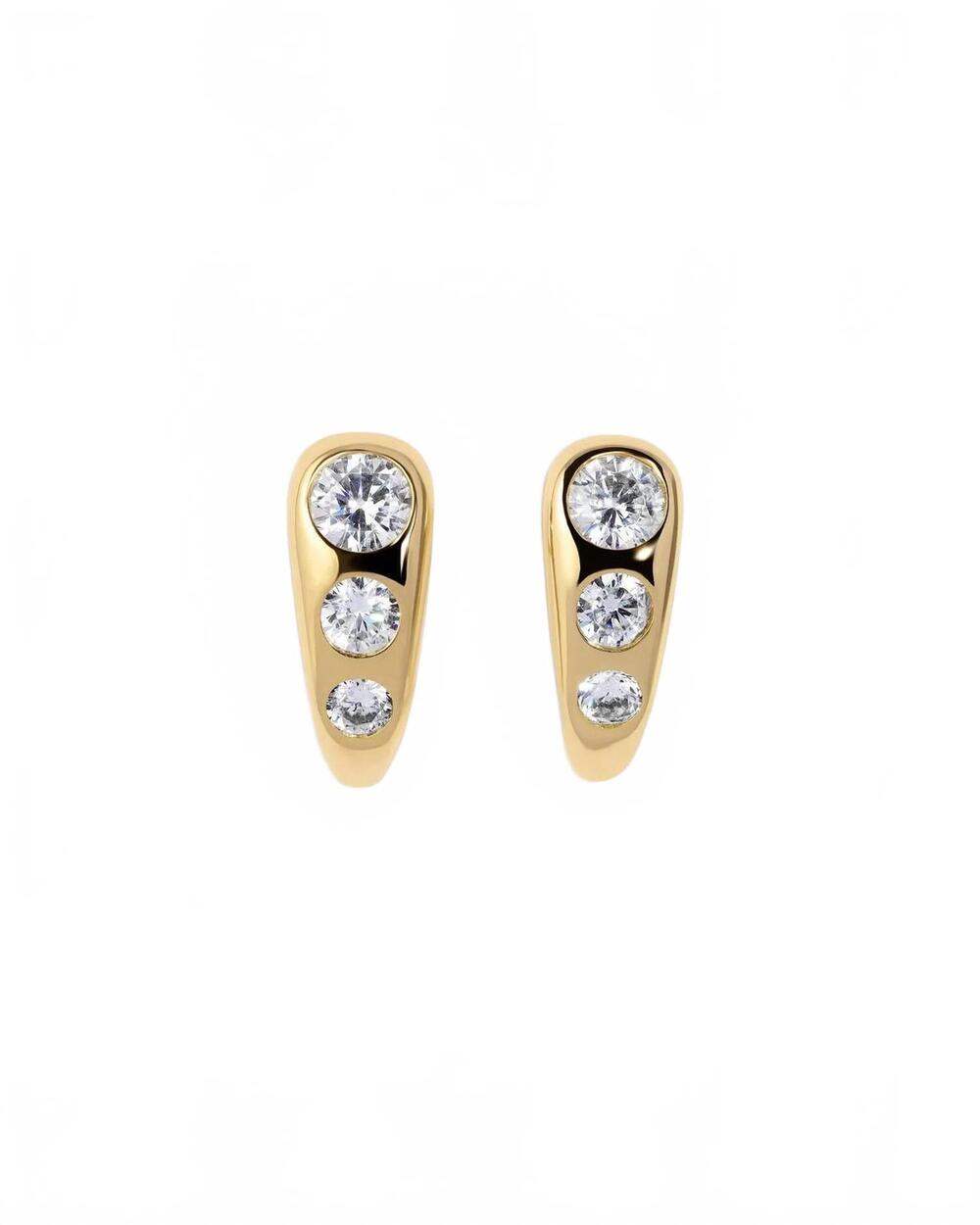 NEW LILI CLASPE adira small stud earrings in gold